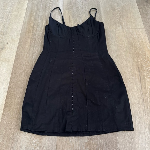 White Fox Boutique Black Button-Front Mini Dress - Picture 2 of 7